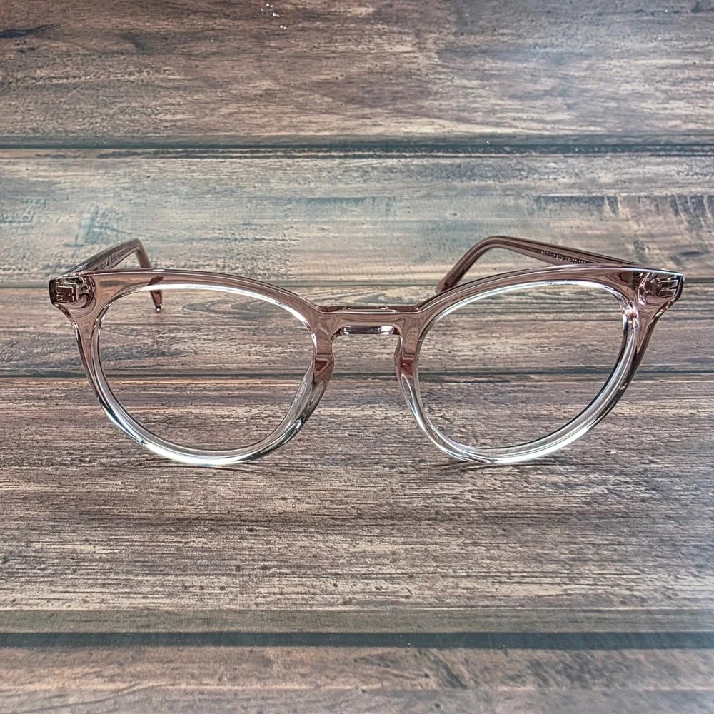 Warby Parker Sadie M 625 Eyeglasses Rose Water Fade 49-20-140 Pink Clear Round